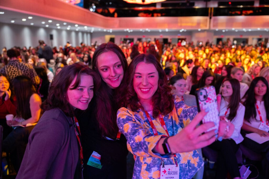 Students take a selfie at NRF Foundation student program event