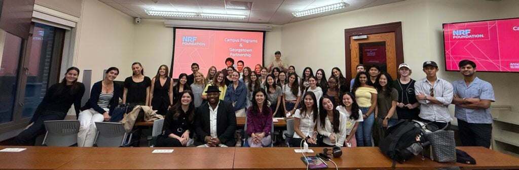 Georgetown McDonough students at NRF Business of Retail info session