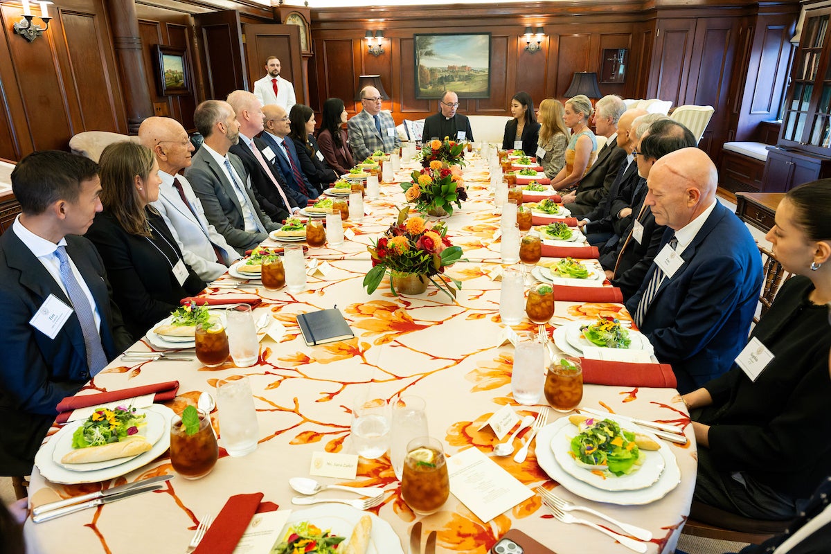 NRF Business of Retail Initiative Stewardship Luncheon at a long dining table