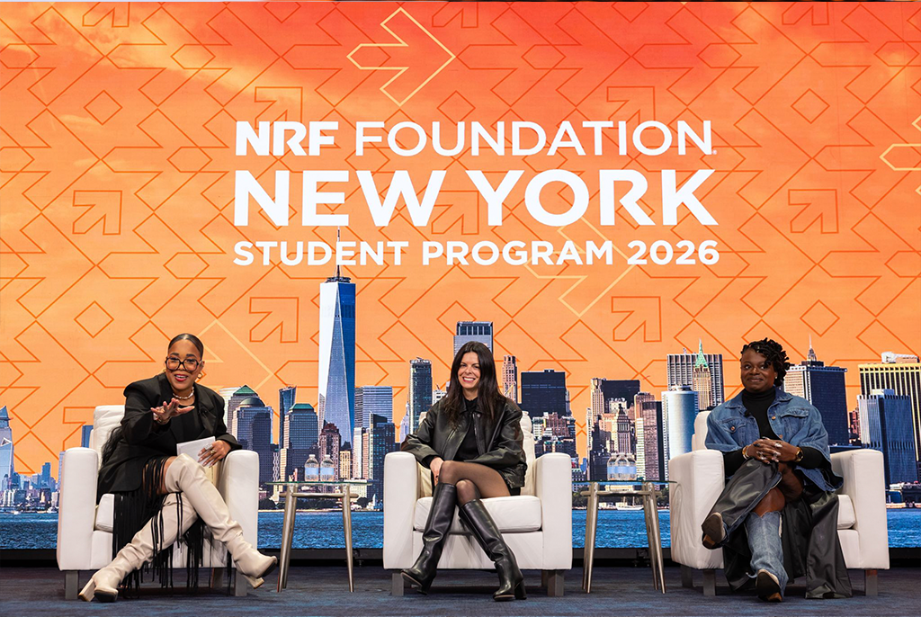 Panelists on stage in New York City at NRF Foundation Student Program event